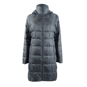 Michael Michael Kors Women's Hooded Long Packable Down Puffer Coat XXS, Charcoal